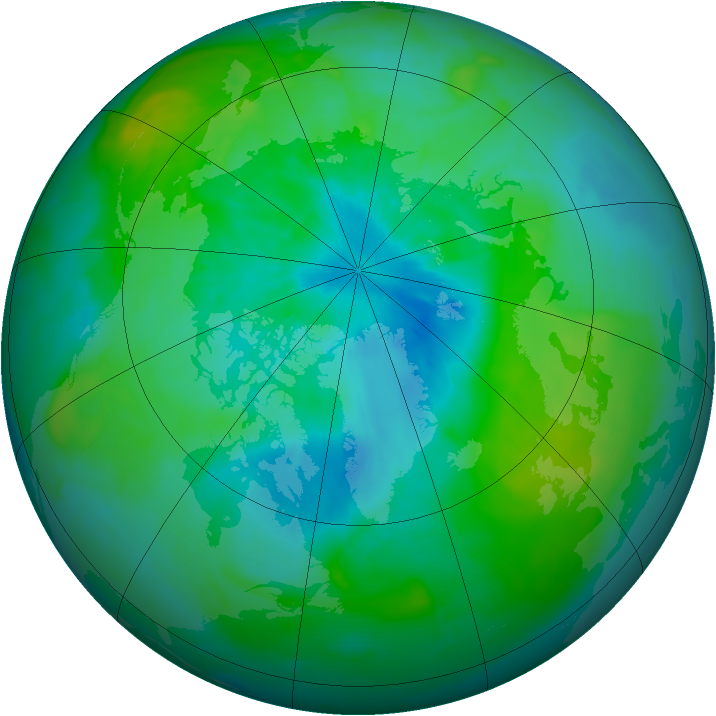 Arctic ozone map for 22 August 2014